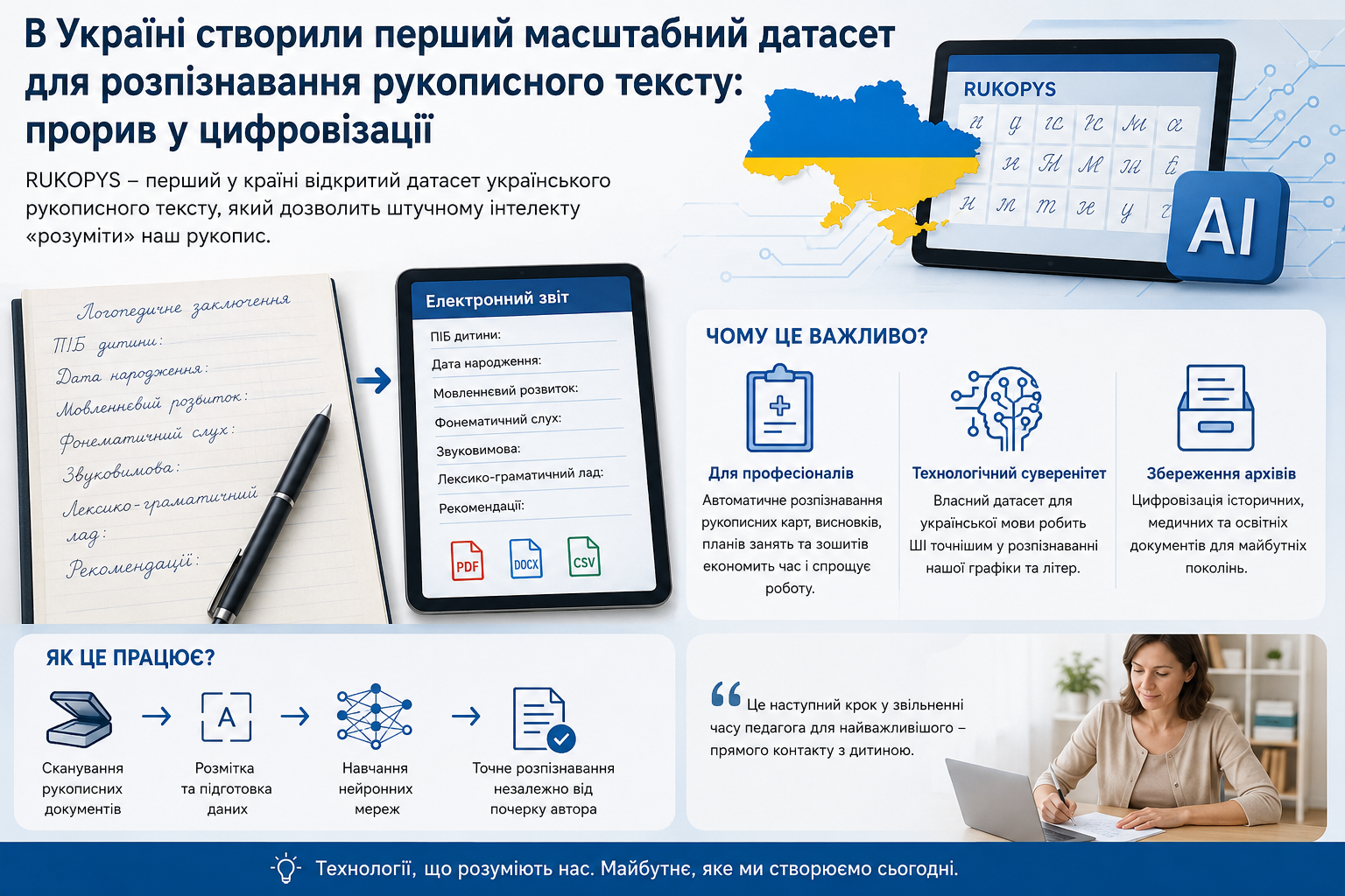 В Україні створили перший масштабний датасет для розпізнавання рукописного тексту: прорив у цифровізації