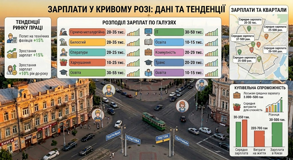 Рівень заробітних плат у Кривому Розі: актуальні дані (червень 2026)