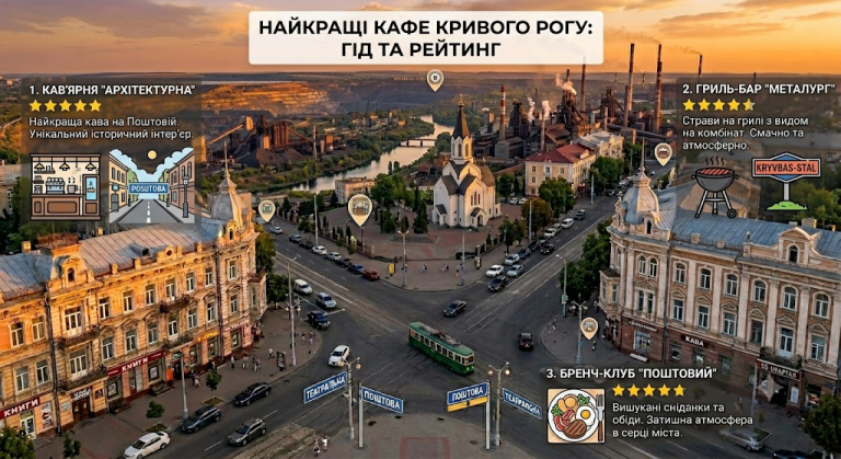 Де смачно поїсти у Кривому Розі: ТОП закладів (2026)