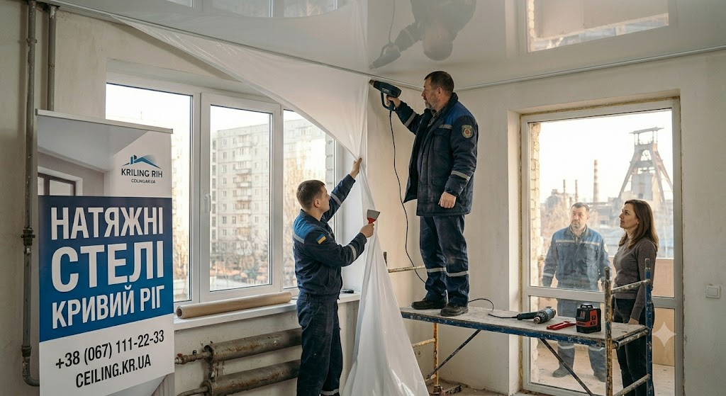 Натяжные потолки в Кривом Роге: эстетика, скорость и долговечность