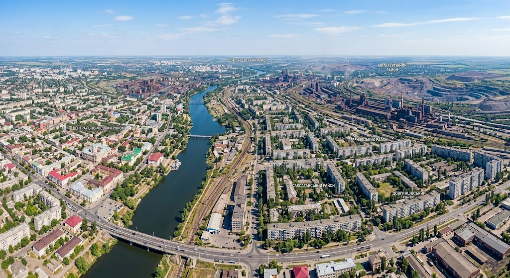 Районы Кривого Рога: особенности городской структуры
